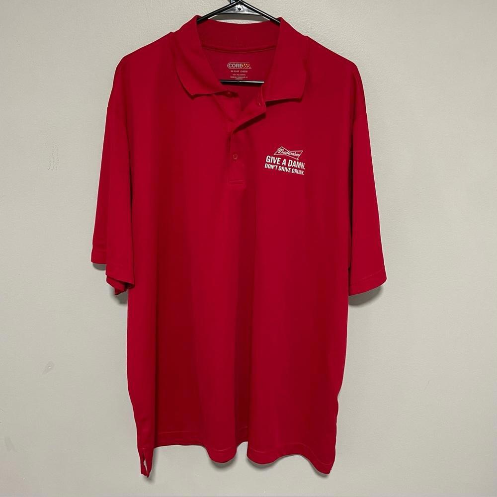Budweiser core 365 Red Polo Shirt mens size 365